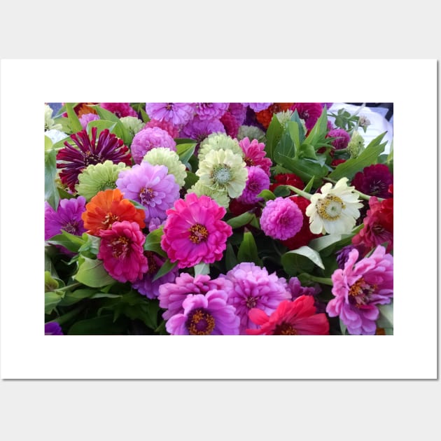 Zinnias Wall Art by makes_me_happy_photography